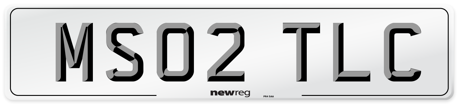 MS02 TLC Number Plate from New Reg